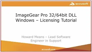 ImageGear PRO 32/ 64bit DLL: Windows - Licensing Tutorial
