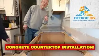 DIY Concrete Countertop Install FOR BEGINNERS! (Kitchen Remodel Basics) *PART 8*