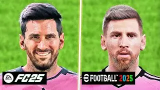 EA FC 25 vs eFootball 2025 - Famous Player Faces Comparison