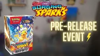 NEW Pokemon Surging Sparks Pre-Release Pack Opening