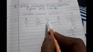 Numerical on Euclid algo|| cryptography and network security ||