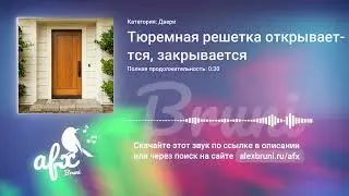 Звук: Тюремная решетка открывается, закрывается