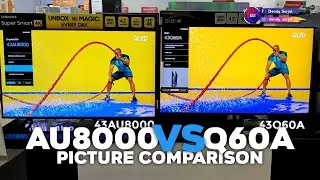 Q60A VS AU8000 picture comparison || HDMI cable 2.1 PX HD2-1.8x