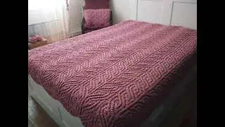 Blanket-coverlet 14, from Alize puffy fine yarn