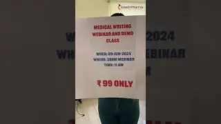 🌟 Join our Medical Writing Webinar Cum Demo Class! 🌟