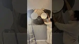 Мопс на ОБОЯХ! тренд роспись стены! #росписьстен #художник