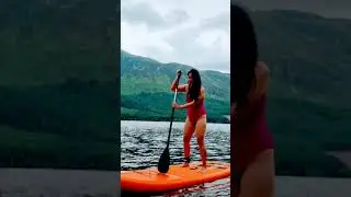 Paddle boarding at Loch Lochy, Scotland