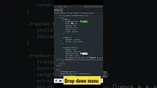 Drop-down menu in css html