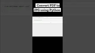 Convert PDF to JPG in just 4 lines of code using Python 😮 