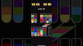 Как пройти Water Sort Puzzle. Уровень 107 (level 107)