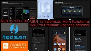 MIUI 12 TWRP ile yükleme | Redmi K20 Pro Premium üzerine yüklenirken çekildi | 