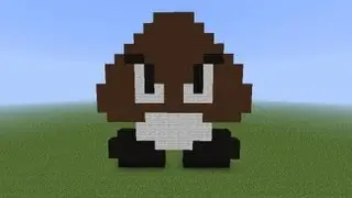 как построить гумбу(гриб из марио) в minecraft