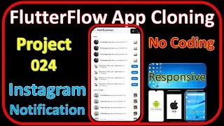 FlutterFlow App Cloning | instagram notification page | flutterflow app development Pr_024