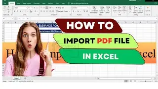 How to Import PDF File in Excel 