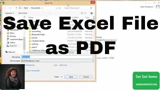 How to save you Excel file as a PDF