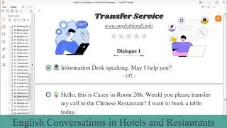 English Conversation | Transfer service