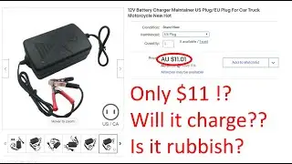Review of $11 Ebay Car Battery Charger. Will it charge?