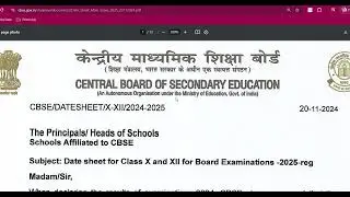 Class 10 date sheet 2025 cbse board