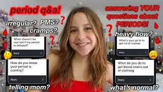 PERIOD Q&A!! answering YOUR questions about getting your period to help you feel more confident :)