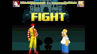 MUGEN Fight | Ronald McDonald VS RDC Homer Simpson V0.7