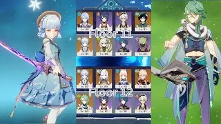 3.7 Spiral Abyss (C6 Ayaka Freeze and C0 Baizhu National) 36 stars