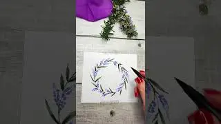 🌷Lavender wreath🌷 #diy #lettering #handlettering #art #handmade #tombow #diy #doodle #cute