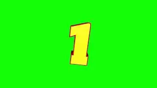 3D Number Rotating [Green Screen] #G3