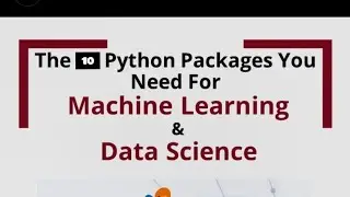Python packages for machine learning & data science.