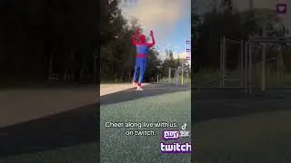 Spider-Man brings the hype at local Parkrun at The Entrance, Australia. #cosplay #spiderman #cosplay
