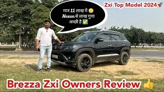 Black beauty Brezza 2024 🚀| 11 लाख में Brezza Top model ले ली 🤩😱। Brezza owner review ✅