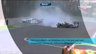 Former F1 ace Webber escapes serious injury in horror crash