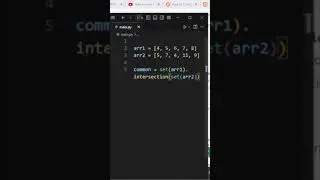 How To Find Common Elements in 2 Array  #python #programming #coding #shorts