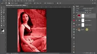 Simple color effect in Photoshop with B/W adjustment layer tip. Easy and Fast