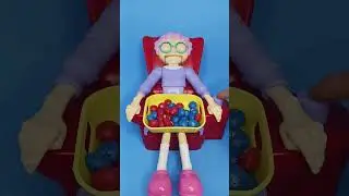 Granny got her teeth back and went to sleep 😴 don't get her 🔵🔴 SKITTLES 🍬