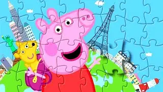 Peppa Pig Travels - Play Puzzle for Kids with Danik and Lesha
