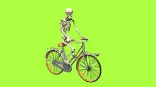 Free Green Screen - Skeleton bici
