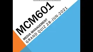 MCM601 Media Management Grand Quiz in Urdu/Hindi