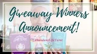 Giveaway Winners Announcement!