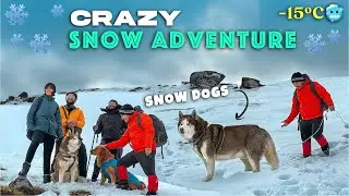 Crazy snow adventure with SNOW DOGS 🐕 🥶❄️ | In search of Winter wonderland😍