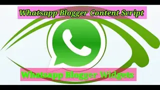 Whatsapp Widget for Blogger Website | HTML Script Code for Blogger in Hindi