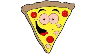 HOW TO DRAW PIZZA ESAY-LEARN TO GLITTER FAST FOOD PIZZA STEP BY STEP-DRAWING AND  ART PIC