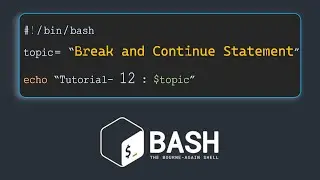 Infinite Loop, Break and Continue in BASH | Introduction to BASH scripting : Tutorial - 12