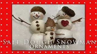 Salt Dough Sculpture Snowman Ornaments