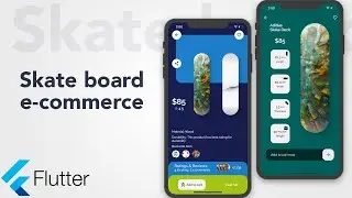 Flutter tutorial skate board | Flutter UI speed code | Skate board shop UI design