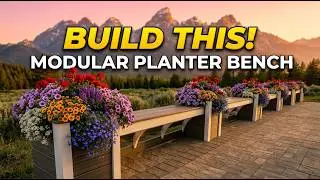 How To Build A Garden Planter Bench / Maintenance Free Planter Boxes / DIY Outdoor Furniture