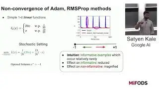 Satyen Kale (Google) -- Understanding adaptive methods for non-convex optimization