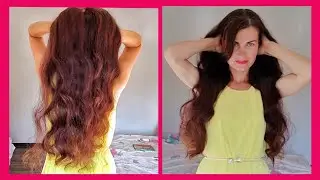 How to make NO HEAT CURLS! Tutorial with socks.  Very long and beautiful hair