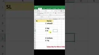 automatically serial number excel without blank row