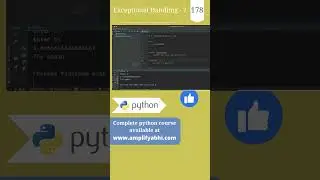 Python : Finally Block in Exceptional Handling | Part 7 | py srt 178