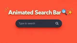 Animated Search Bar with Icons | HTML & CSS Only 